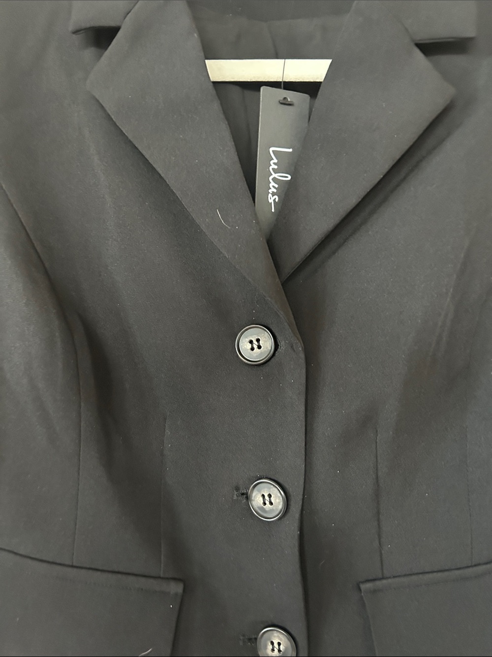 Lulu's Black Cropped Tailored Blazer - Picture 6 of 8